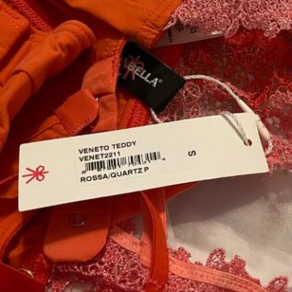 COSABELLA Veneto Lace Stretch Jersey Bodysuit in Pink Size Small NWT - Picture 9 of 9